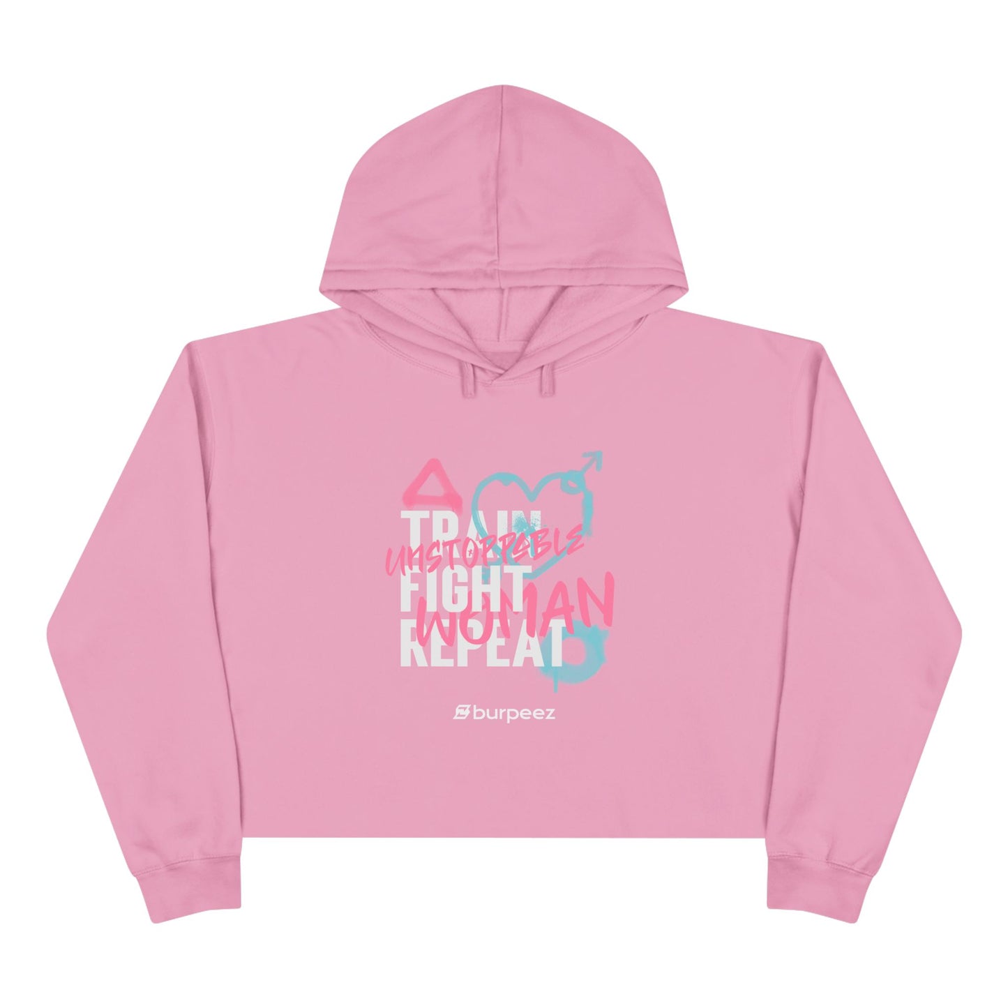 Crop hoodie Femme « Train Fight Repeat »