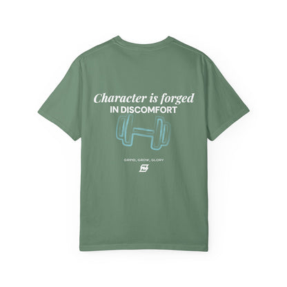T-shirt unisex Design « Character is forged in discomfort »