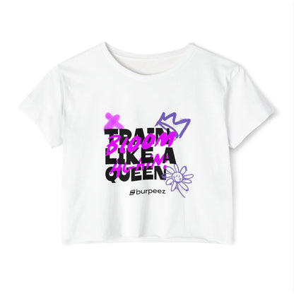 Crop top Femme “Train Like a Queen”