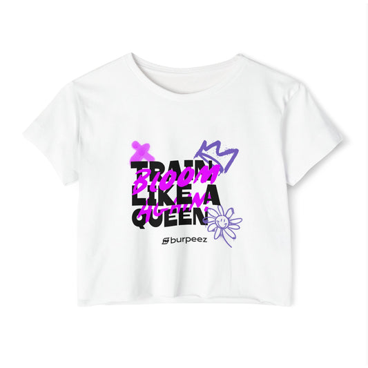 Crop top Femme “Train Like a Queen”
