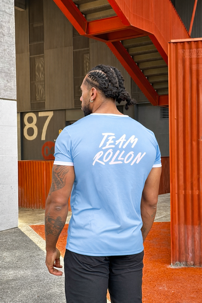 T-shirt technique Bleu ciel / Blanc Burpeez x CrossfitRollon
