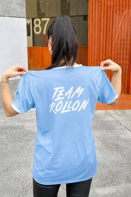 T-shirt technique Bleu ciel / Blanc Burpeez x CrossfitRollon
