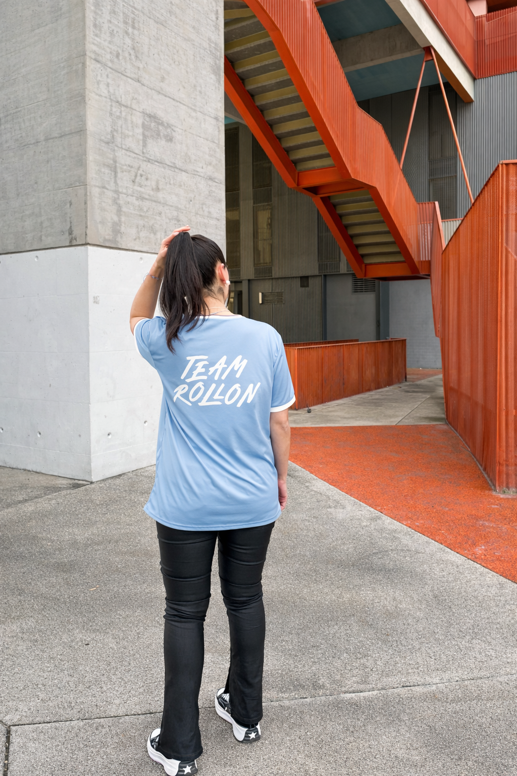 T-shirt technique Bleu ciel / Blanc Burpeez x CrossfitRollon