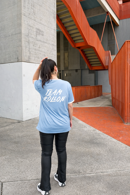 T-shirt technique Bleu ciel / Blanc Burpeez x CrossfitRollon