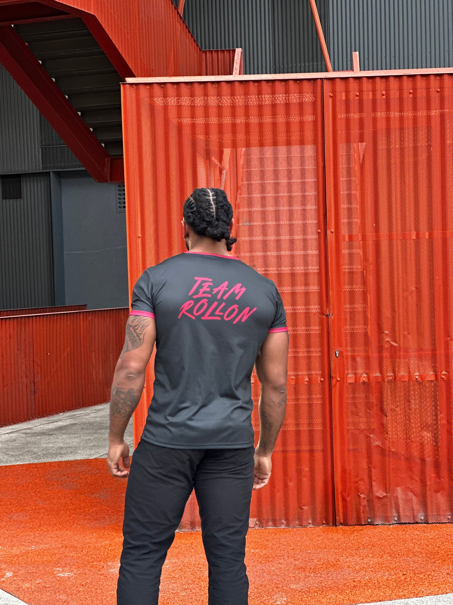 T-shirt technique Noir / Rouge Burpeez x CrossfitRollon