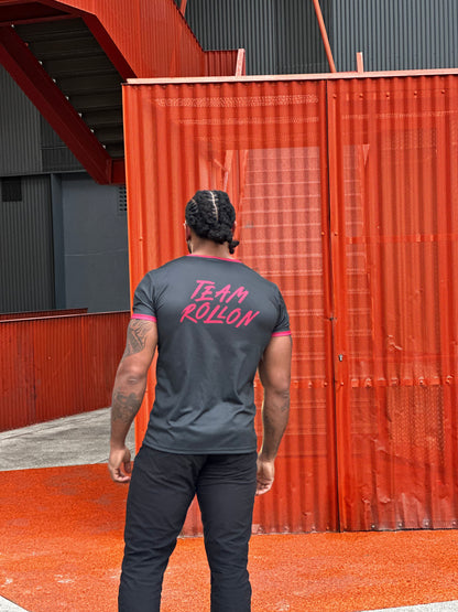 T-shirt technique Noir / Rouge Burpeez x CrossfitRollon